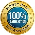 Money back guarantee seal used on the Finessa sales page