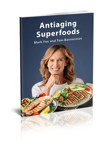 Cover of the Antiaging Superfoods e-book, bundled with a Finessa order