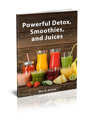 Cover of the Powerful Detox, Smoothies, and Juices e-book, bundled with a Finessa order