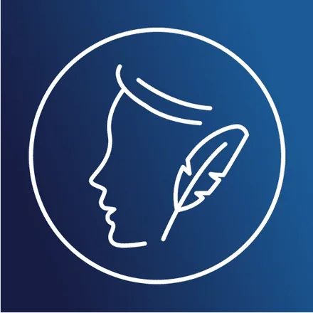 A head in profile with a feather, the seller&rsquo;s icon for feeling sharper